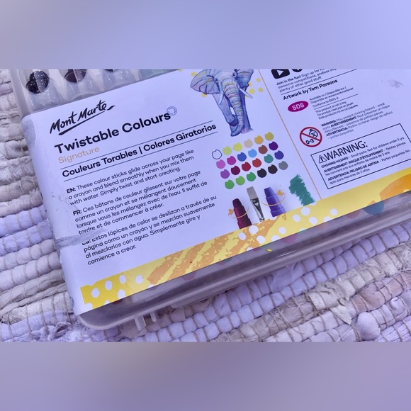 MONT MARTE 24 Twistable Colors Blendable Color Sticks Markers Paint Complete Art - Picture 3 of 8